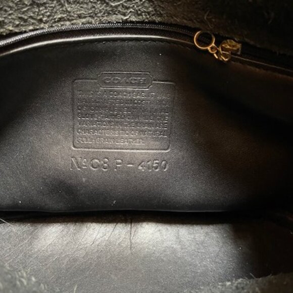 Vintage Coach 4150 Made in USA Fletcher Saddle Bucket Crossbody Bag Flap Black - Picture 5 of 5